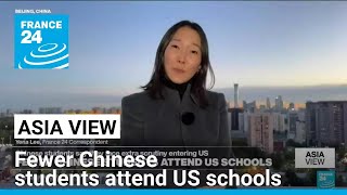 Asia view Fewer Chinese students attend US schools • FRANCE 24 English [upl. by Vidal]