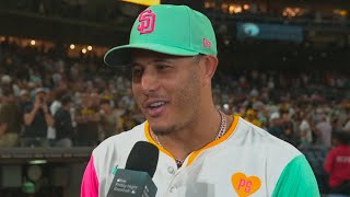 Manny Machado Postgame Interview on Tying Padres Home Run Record [upl. by Annaxor759]