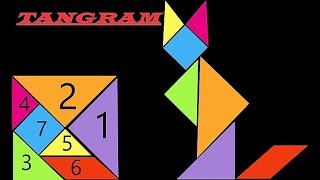 TANGRAM  Evergreen Puzzle  DIY How to Make TANGRAM [upl. by Paine]