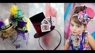 Tutorial Sombrero y diadema detallefemenino sombrerero fiesta disfraz niños facil [upl. by Anirazc]