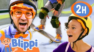 Blippi and Meekahs Epic Skateboarding Tricks  BEST OF BLIPPI TOYS  Educational Videos for Kids [upl. by Aninaig]