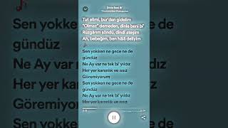 yuzyuzeyken konusuruzdinle beni bi•lyricssistek keşfetedüş lyrics speed spotify music yyk [upl. by Eimas692]