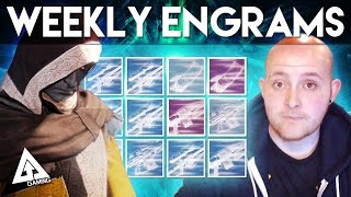 Destiny Engram Decoding  20 Rare amp Legendary Engrams  Weekly Engram Opening [upl. by Ialocin284]