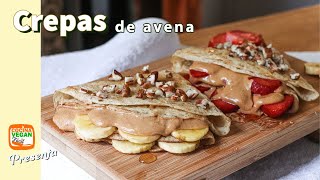 Crepas de avena sin lácteos sin huevo sin harina de trigo  Cocina Vegan Fácil [upl. by Maffa704]