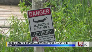 Huntsville Alligator Warning Signs  July 6th 2023  News 19 at 430 pm [upl. by Mathi423]