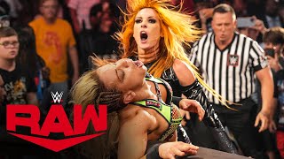 Becky Lynch vs Zoey Stark – Falls Count Anywhere Match Raw Aug 28 2023 [upl. by Pachston]