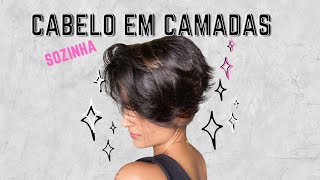 COMO CORTAR O CABELO SOZINHA EM CASA  Pontas do cabelo curto [upl. by Melantha909]