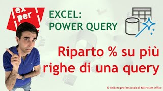 EXCEL  POWER QUERY ➗ Inserire nuove righe di riparto percentuale ripartire i costi generali [upl. by Bein830]