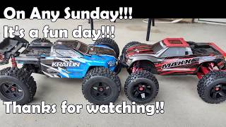 Traxxas Maxx VS Arrma Kraton 6s Tug Of War battle it out [upl. by Zerk890]