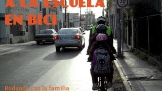 A la escuela en bici rodando con la familia Tienda Galán en Monterrey NL [upl. by Keegan]