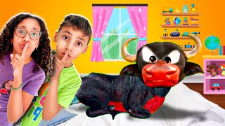 Gabi e Pietro e a História Tem um BOI DA CARA PRETA na cama das CRIANÇAS  Video Infantil [upl. by Iasi801]