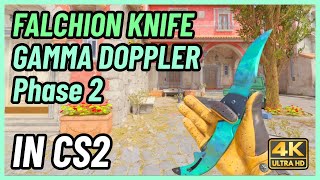 ★ CS2 Falchion Knife Gamma Doppler Phase 2  CS2 Knife InGame Showcase 4K [upl. by Animehliw]