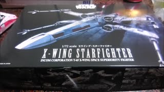 Bandai Star Wars XWing fighter plastic model unboxing [upl. by Eiznik]