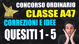 Concorso ordinario 2022 classe A047  Correzioni e idee sugli esercizi 15 [upl. by Sennahoj]