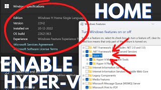 How to Enable and Install HyperV in Windows 11 Home v24H2 [upl. by Klimesh]