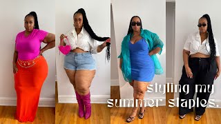 STYLING MY SUMMER WARDROBE STAPLES  PLUS SIZE FASHION  BRITTNEYINC [upl. by Odlaumor]