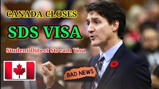 Canada Closes SDS Visa with immediate effect Immigration News Updates [upl. by Eva]