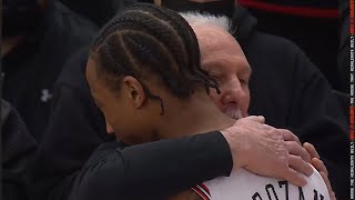 Popovich Derozan and Donovan shares laughters and hugs after the buzzer [upl. by Pawsner]