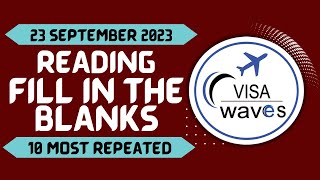 PTE Reading Fill in the Blanks  September 2023 Exam Predictions  Visa Waves [upl. by Bricker]