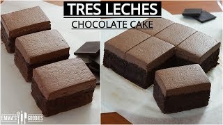 Tres Leches CHOCOLATE CAKE recipe  Pastel Tres Leches de Chocolate  Chocolate 3 Milk Cake [upl. by Cleveland]