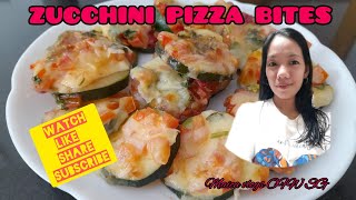 ZUCCHINI PIZZA BITESHEALTHY and EASY RECIPE [upl. by Wittenburg]