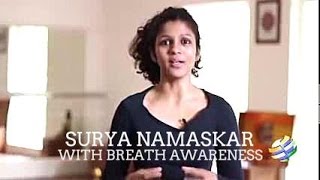 Surya Namaskar Part2 Breath Awareness [upl. by Ailemrac]