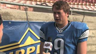 Upper Deck Interviews Matt Stafford NFL No 1 Draft Pick [upl. by Hpesojnhoj]