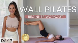 Wall Pilates Workout For Beginners  28 Day Wall Pilates Challenge Day 7 [upl. by Strickman636]