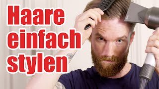 HAARSTYLING TUTORIAL für ULTIMATIVE Kontrolle  Männer Styling Routine [upl. by Maccarone]