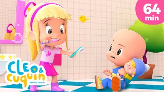 ¡Es hora de dormir 😴🛏️ y más canciones infantiles para bebés con Cleo y Cuquín [upl. by Jansen]