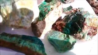 Silicated Chrysocolla Rockhounding Arizona [upl. by Heyer663]