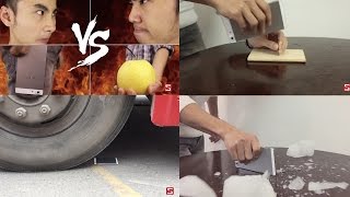 Schannel  OPPO R5 Durability Test fruits ice nail and a BUS [upl. by Cavit80]