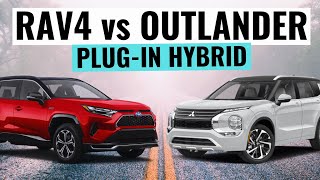 2024 Toyota RAV4 Prime VS Mitsubishi Outlander PHEV  Which Plug In Hybrid SUV Is Best [upl. by Ettenay]