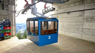 Auf den Napf fährt eine Seilbahn  Talfahrt private Luftseilbahn Mettlenalp  Napf [upl. by Frick]