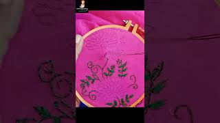 Hater kaj Embroidery dress stitch হাতের কাজের জামা Jamay hater kajer design Embroidery by hand [upl. by Helm]