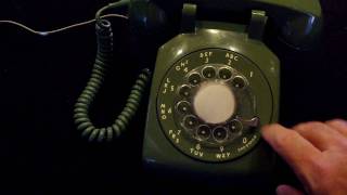 green rotary phone dialing [upl. by Eibot]