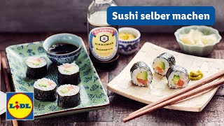 Sushi selber machen  35 Minuten  Lidl Kochen [upl. by Brink782]