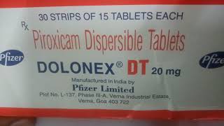 Dolonex 20 MG Tablet DT  Uses Dosage Side Effects Price in hindi [upl. by Alamap226]