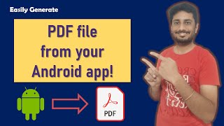 Generate PDF file from your android app in minutes [upl. by Aimit]