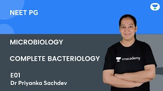 Microbiology  Complete Bacteriology E01  Dr Priyanka Sachdev  Unacademy Live  NEET PG [upl. by Loats]