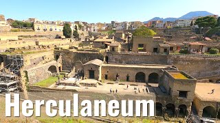 Visiting the Ruins of Herculaneum Italy walking tour in 4k [upl. by Amees]