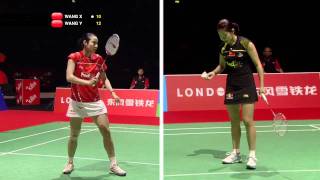 badminton world championships 2011 Semi Final Yihan Wang vs Xin Wang Badminton World Championships 20111 [upl. by Dnumyar166]