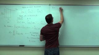 Calculus 1 Lecture 43 Area Under a Curve Limit Approach Riemann Sums [upl. by Erica]