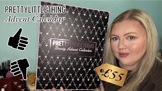 Unboxing PrettyLittleThing Beauty Advent Calendar 2024 Worth it [upl. by Alysoun]