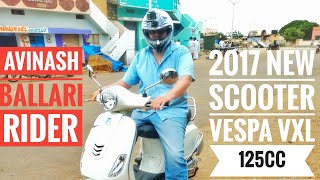 2017 new scooter vespa vxl 125cc white color walk around [upl. by Ayar758]