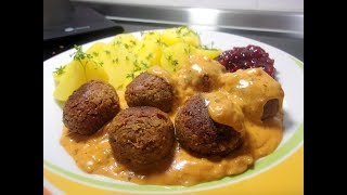 Preppalots Rezepte LinsenKöttbullar in Rahmsoße vegetarisch [upl. by Ellehcirt829]