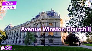 Avenue Winston Churchill  Paris Walking Tour [upl. by Culbert]