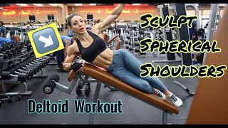 Sculpt Spherical Shoulders deltoid workout [upl. by Ahsahs378]