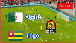 Algérie vs Togo en direct aujourdhui Éliminatoires Coupe Afrique Simulation football Gameplay PC [upl. by Orazal]