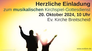 Ev Kirche BreitscheidMedenbach Gottesdienst vom 2o Oktober 2024 [upl. by Wiener]